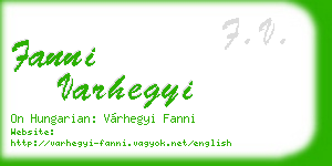 fanni varhegyi business card